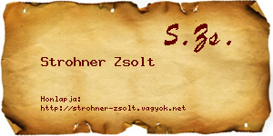 Strohner Zsolt névjegykártya